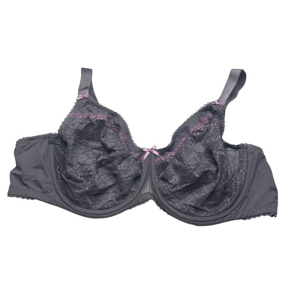 New Glamorise Grey Full Coverage Bra 46C - Picture 1 of 7